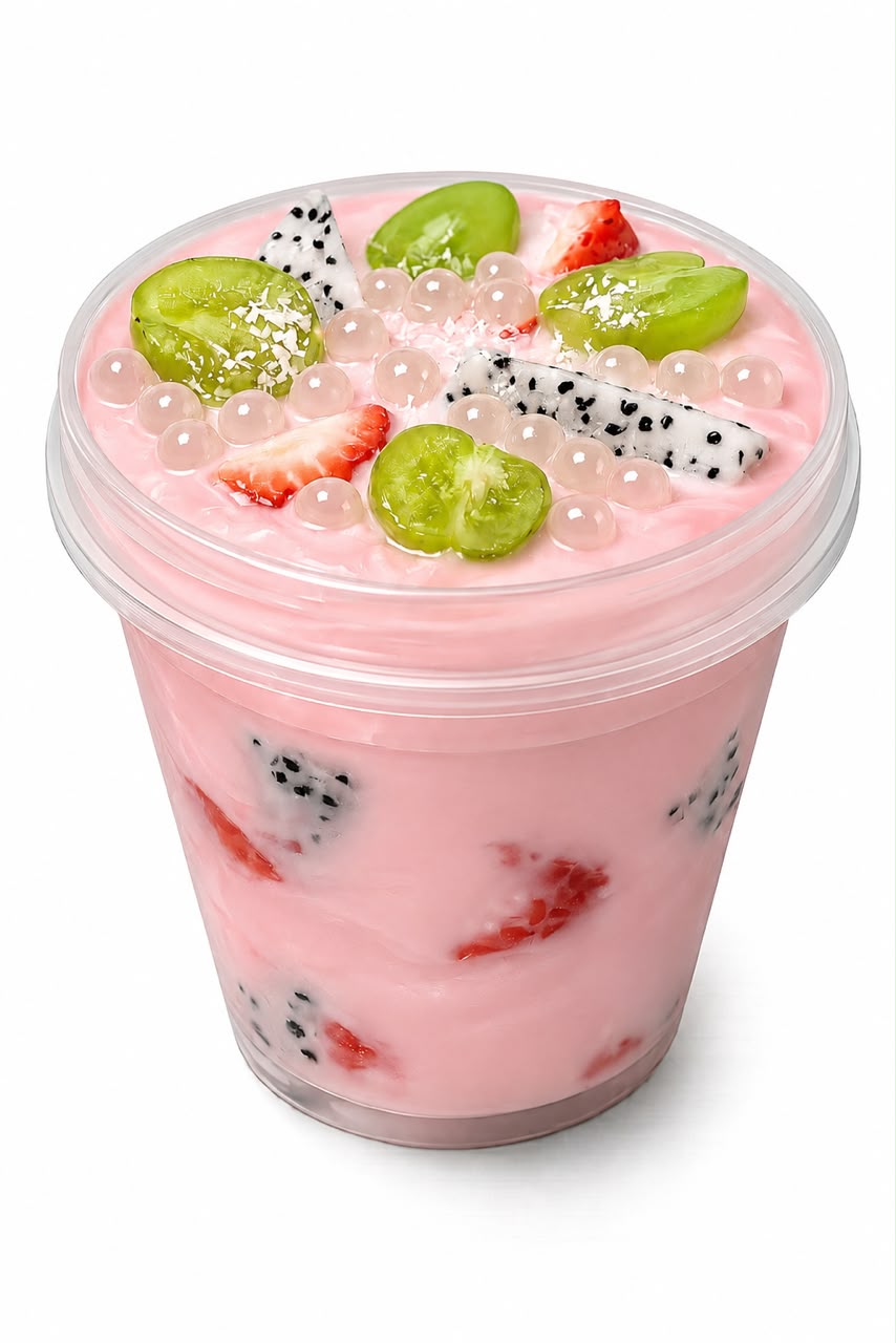 草莓酸奶水果捞